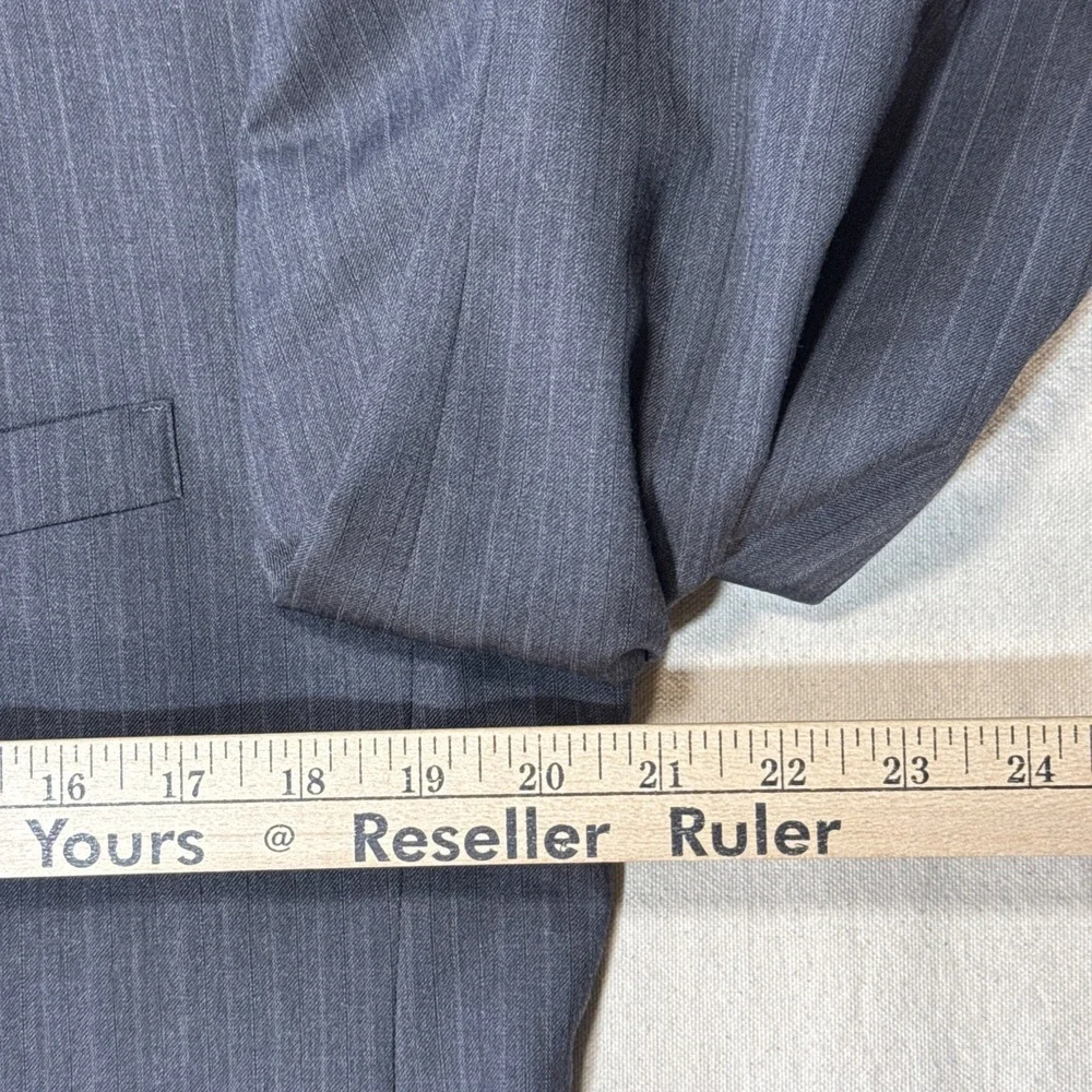 Jos. A. Bank Joseph Slim Fit Suit 41R W32 L31 Charcoal Grey Pinstripe 100% Wool